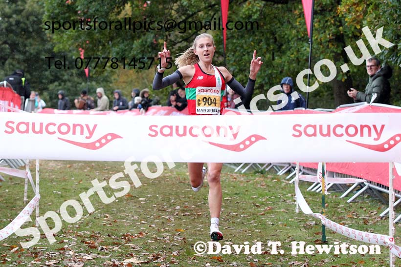 Senior womens 2021 National Cross Country Relays, Berry Hill Park, Mansfield. Photo: David T. Hewitson/Sports for All Pics